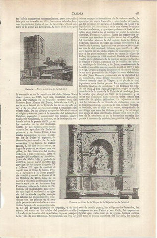 LAMINA ESPASA 36946: Torre romanica de la catedral de Zamora