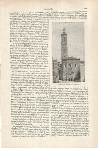 LAMINA ESPASA 36987: Abside de la Magdalena, Zaragoza