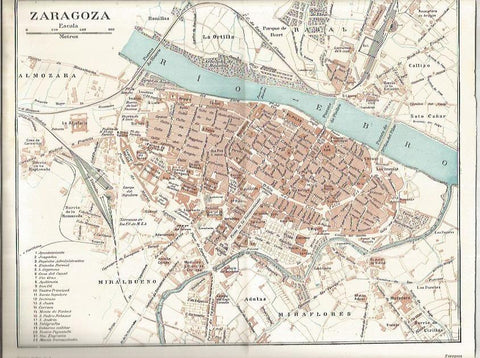 LAMINA ESPASA 36981: Plano de Zaragoza