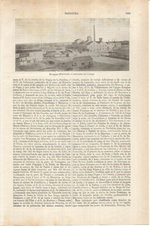 LAMINA ESPASA 36980: Azucarera del Gallego en Zaragoza