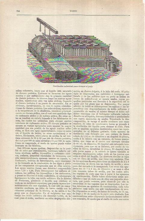 LAMINA ESPASA 36896: Destilacion industrial para la obtencion de yodo