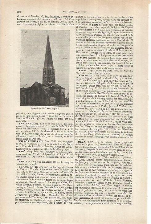 LAMINA ESPASA 36894: Iglesia de Ygrande, Francia