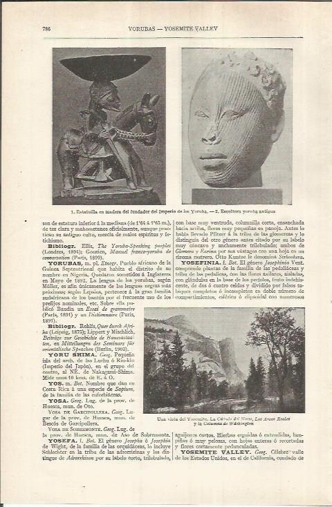 LAMINA ESPASA 36905: Esculturas del pueblo Yoruba de Guinea