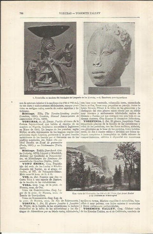 LAMINA ESPASA 36905: Esculturas del pueblo Yoruba de Guinea