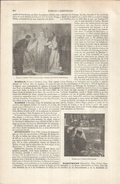 LAMINA ESPASA 36935: Leonor Cristina Ulfer en la prision, por C. Zahrtmann