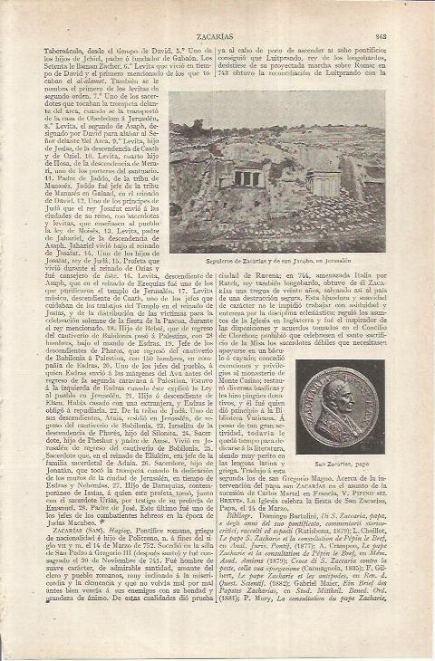 LAMINA ESPASA 36925: Sepulcros de Zacarias y San Jacobo en Jerusalen