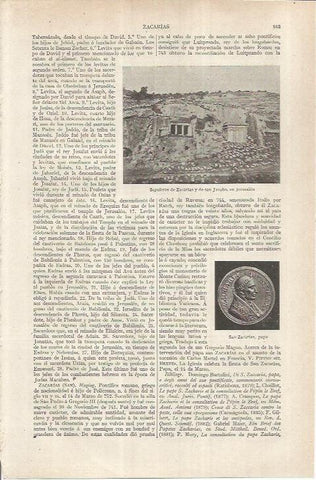 LAMINA ESPASA 36925: Sepulcros de Zacarias y San Jacobo en Jerusalen