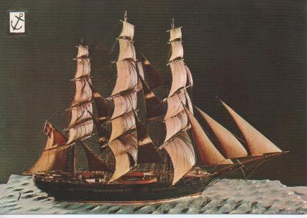 Postal E02350: Fragata Aber, Museo Maritimo de Barcelona