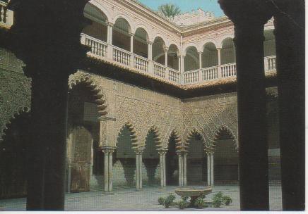 Postal E02375: Patio de las Doncellas, Sevilla