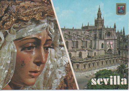 Postal E02373: La Macarena yh Catedral deSevilla