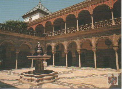 Postal E02372: Patio principal Casa de Pilatos, Sevilla