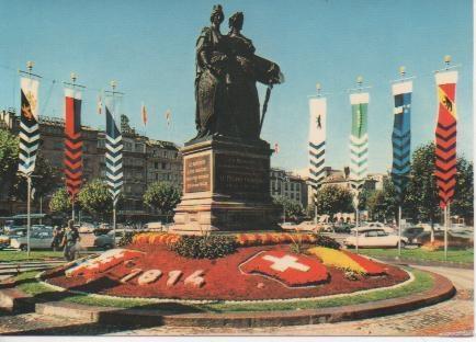 Postal E02268: Monumento Nacional Ginebra, Suiza