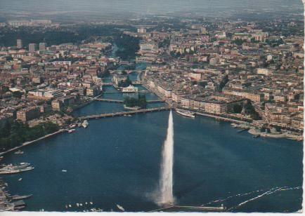 Postal E02306: El Puerto y la ciudad, Ginebra, Suiza