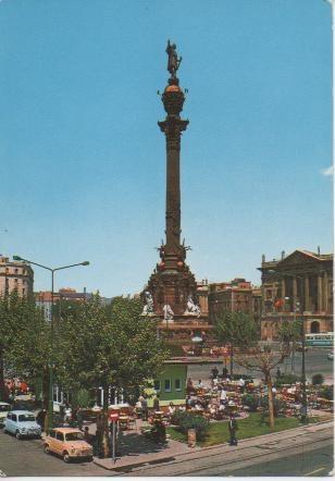 Postal E02478: Puert de la Pazy Monumento a Colón, Barcelona