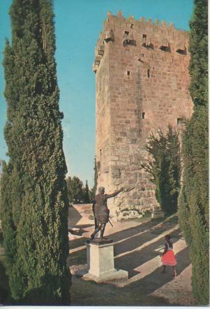 Postal E02477: Estatua de Augusto y Torre Paborde, Tarragona