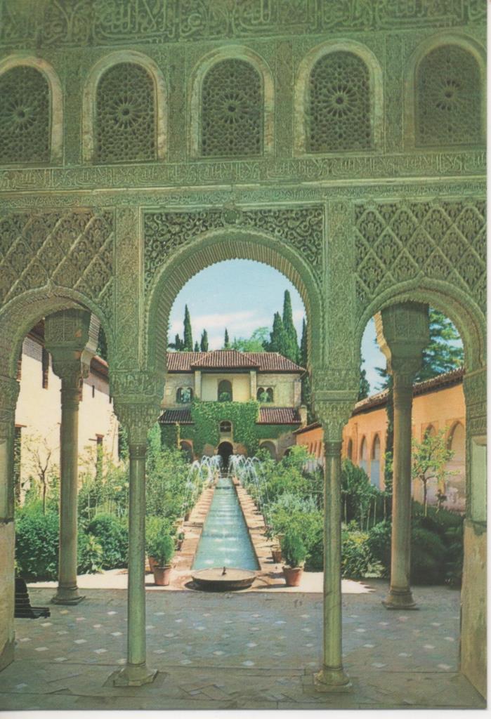 Postal E02469: Arcadas, patio Aceqiia,Generalife, Granada