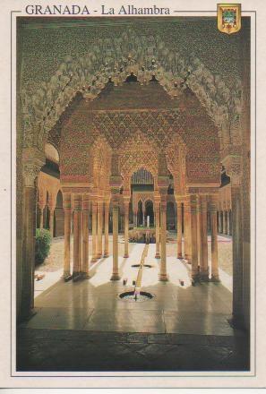 Postal E02462: Alhambra Patio de los Leones, Granada