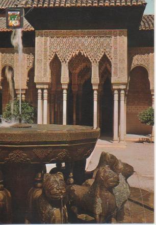 Postal E02513: Alhambra, Patio de los Leones, Granada