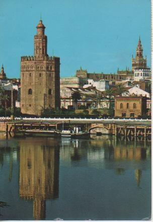 Postal E02504: Torre del Oro y Giralda,Sevilla