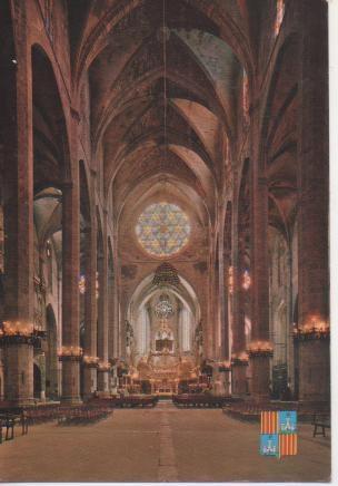Postal E02501: interior Catedral de Palma Mallorca