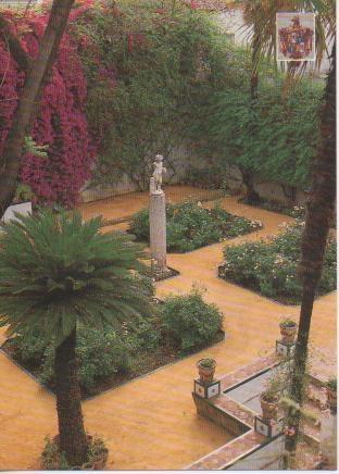 Postal E02493: Jardín chico, Casa de Pilatos, Sevilla