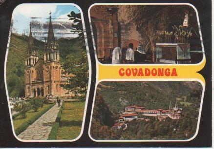 Postal E02400: imágenes de Covadonga, Asturias