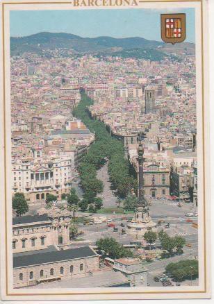 Postal E02444: Vista de ls Ramblas,Barcelona