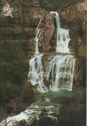 Postal E02435: Gran cascada de rio Tenes, Sant Miquel del Fai