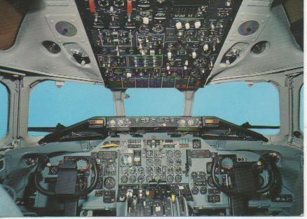 Postal E02260: Cabina de Swissair DC 9