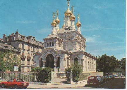 Postal E02259: Iglesia Rusa, Ginebra,Suiza