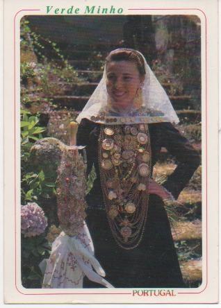 Postal E02093: Traje trdicional Minho, Portugal