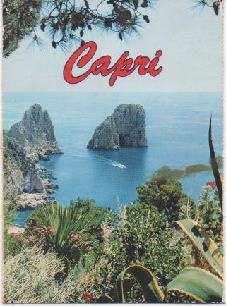 Postal E02086: Panorama e Faraglioni, Capri, Italia