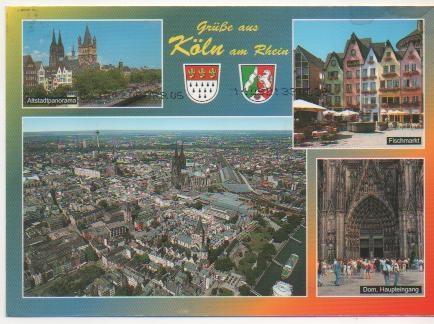 Postal E02074: Vistas de Köln (Colonia) Alemania