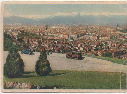 Postal E02073: Vista de Turín, Italia