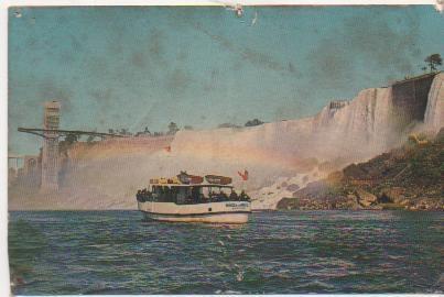 Postal E02123: Cataratas del Niagara, New York, Estados Unidos