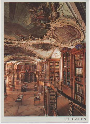 Postal E02116: Barocksaal Stiftsbibliothek, St.Gallen, Suiza