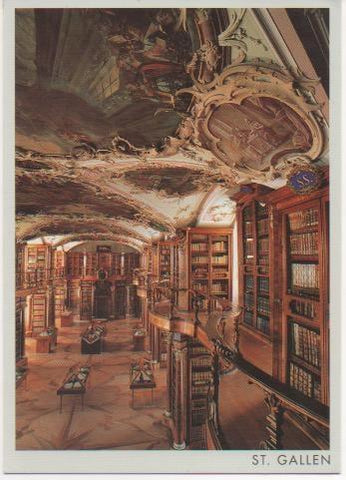 Postal E02116: Barocksaal Stiftsbibliothek, St.Gallen, Suiza