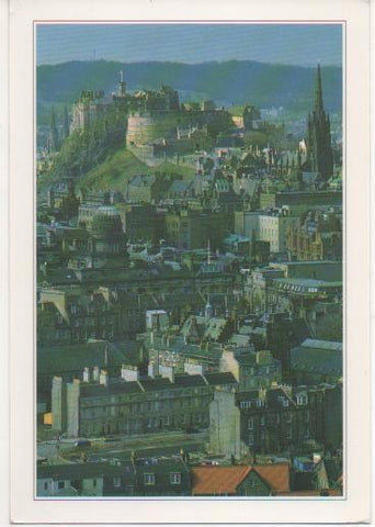 Postal E02112: Castillo y Universidad de Eimburgo, Escocia