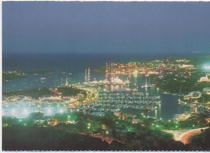 Postal E02057: Il Porto di Notte, Porto Cervo, Cerdeña, Italia
