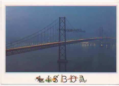 Postal E02222: Puente 25de Abril, Lisboa, Portugal