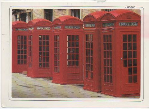 Postal E02221: Red Thelephone Boxes, Reino Unido