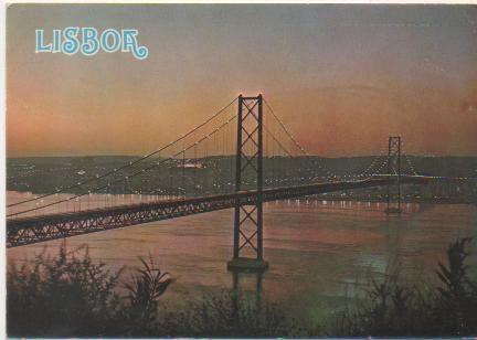 Postal E02214: Puente sobre el Tajo, Lisboa, Portugal