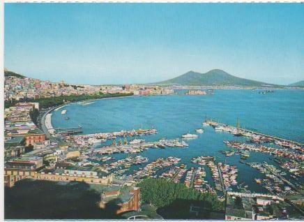 Postal E02201: Panorama de Napoles, Italia
