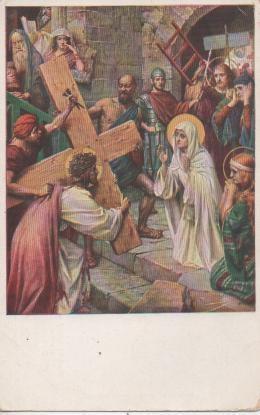 Postal E02251 Los siete deolores de Maria de JosezJanssens, Catedral de Anberes, Belgica