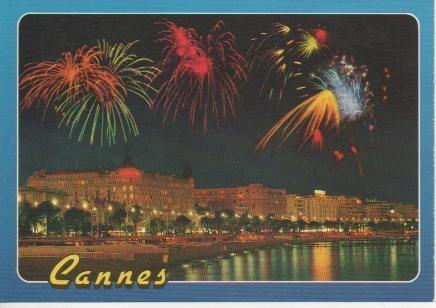 Postal E02244: Fuegos Articiales , La Croisette,Cannes Francia