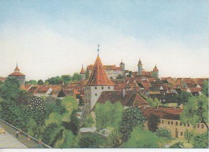 Postal E02240: Panorama de la ciudad vieja de Nürnberg