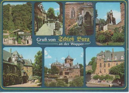 Postal É02236: Vistas de schloß Burg,Solingen, Alemania