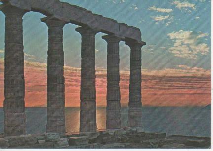 Postal E02235: Templo de Poseidon Cape Sounion, Atenas, Grecia