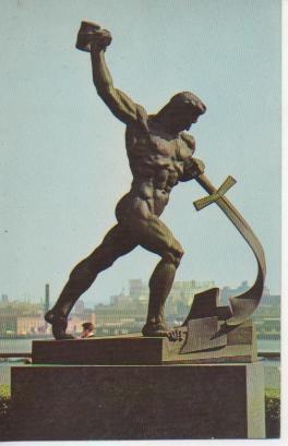 Postal E02231: Russian Statue by Eugeniv Vuchetich,New York, Estados Unidos