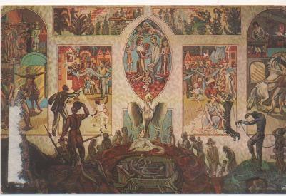 Postal E02154: Mural  en Las Naciones Unidas, New York, Estados Unidos